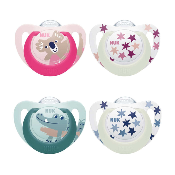 NUK Biberon Rrens Silikon Star Day&Night 6-18m