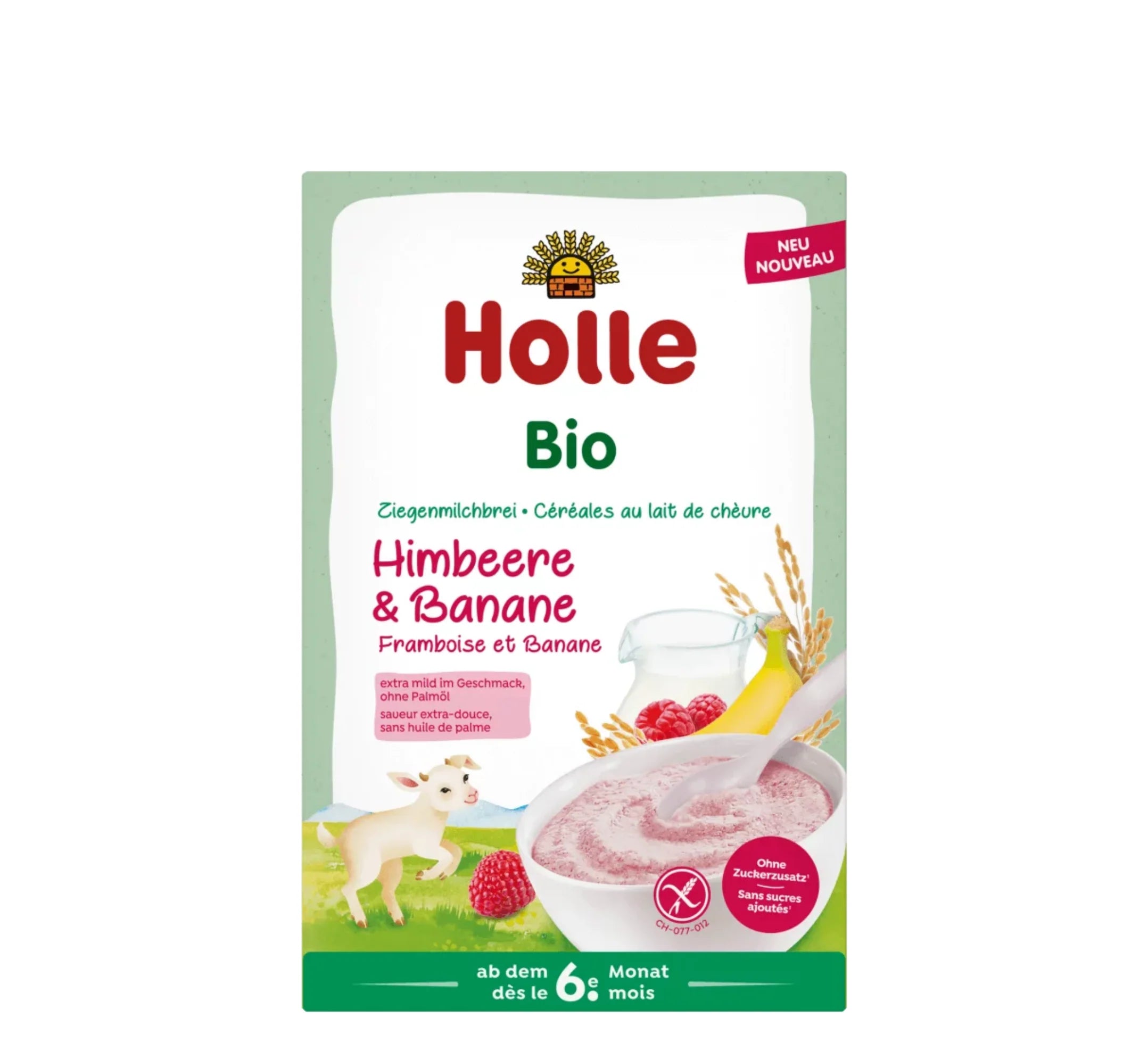 Share Holle Organic Goat Milk Porridge with Raspberry & Banana 6M+ (*200gr)