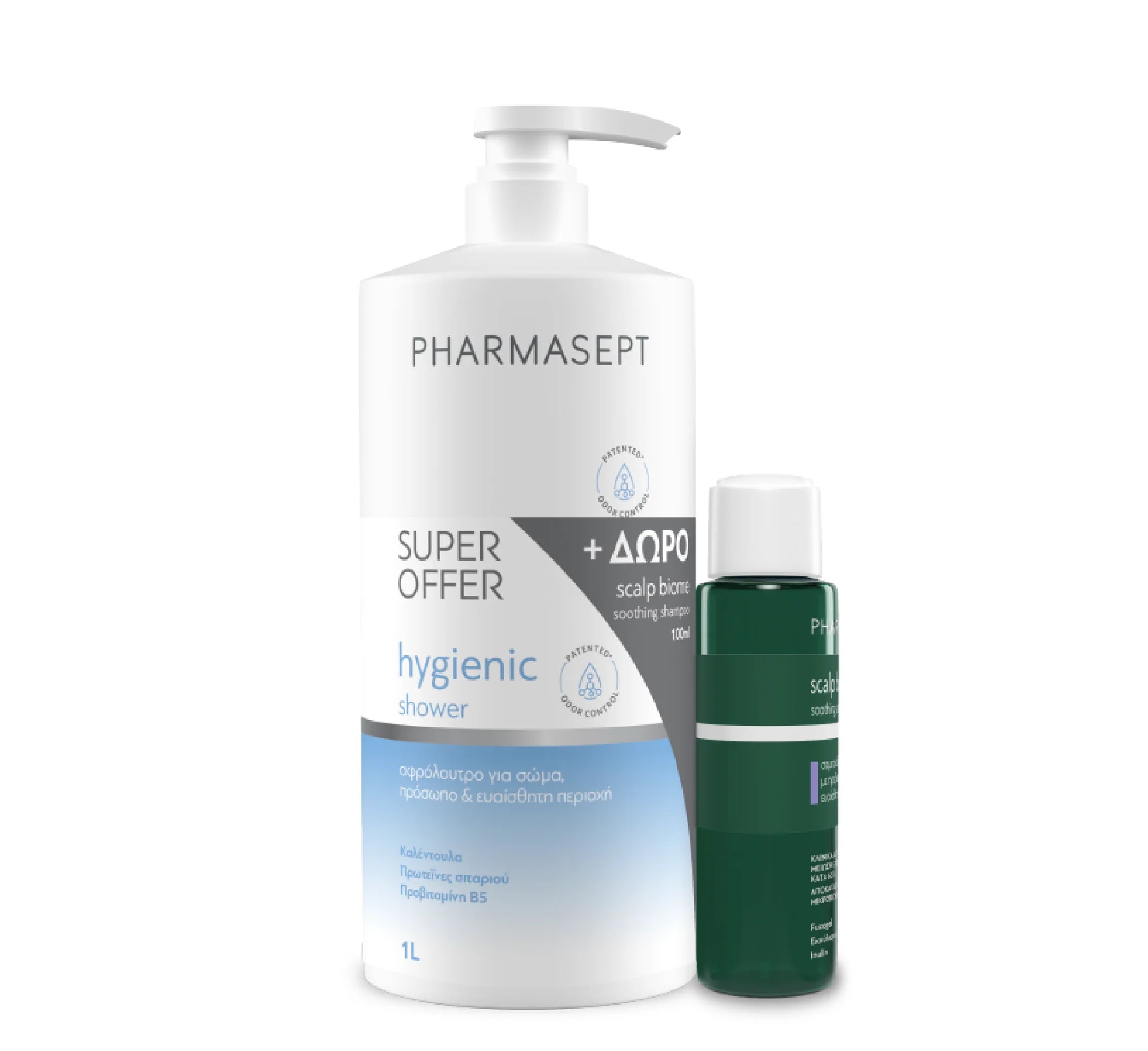 Pharmasept Super Offer - Hygienic Shower Gel(1L) + Scalp Biome Soothing Mini Shampoo (100ml)