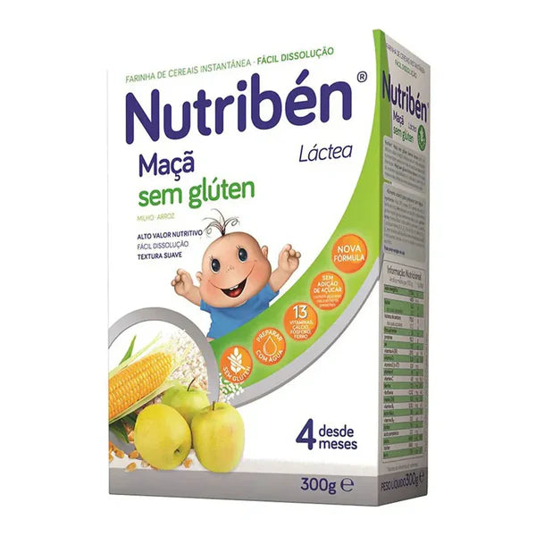 Nutribén - Drithëra me mollë & qumësht pa gluten (4m+)