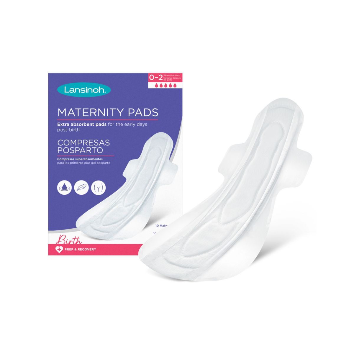 LANSINOH MATERNITY PADS L (0-2 WEEKS) X10