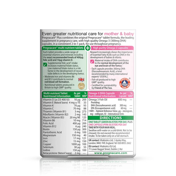 Vitabiotics - Pregnacare Plus Omega 3 x56tabs
