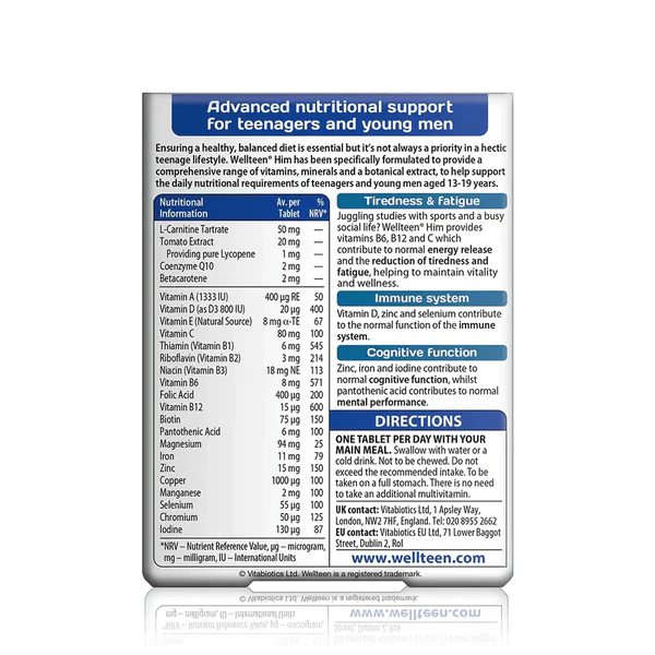 Vitabiotics - Wellteen Him 30Tabs